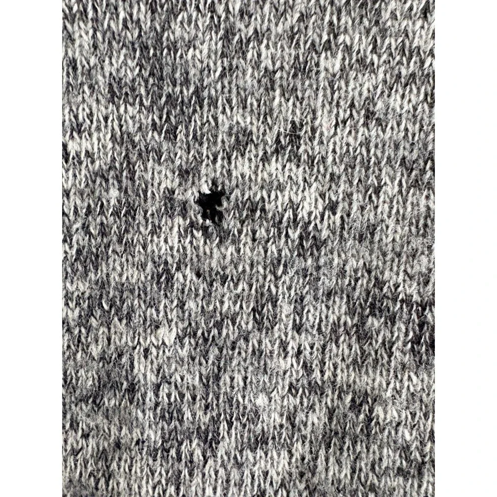 J Jill Lambs Wool Mock Neck Sweater Women's Size Medium Gray *FLAW